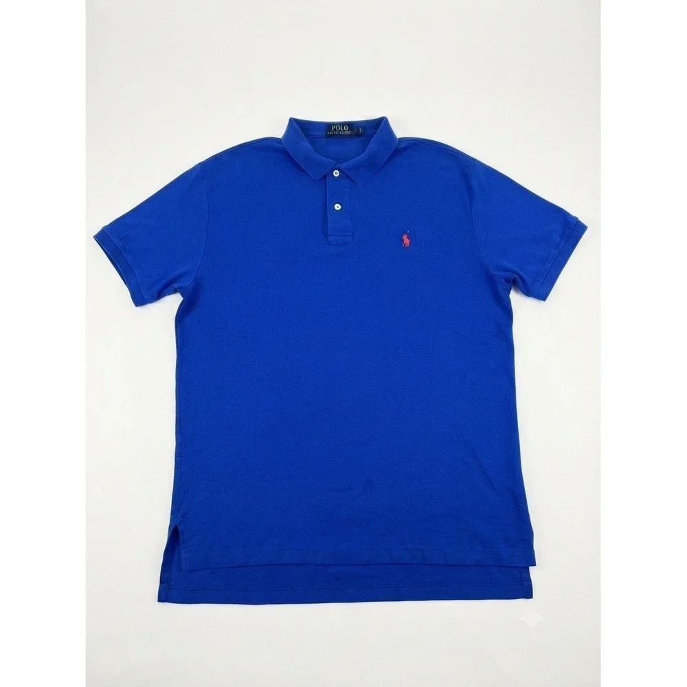 Polo Ralph Lauren Men's Blue Short Sleeve Classic Fit Polo Shirt Size Large